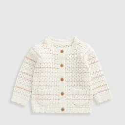 mothercare Girls Striped Cotton Cardigan Sweater-picture-32