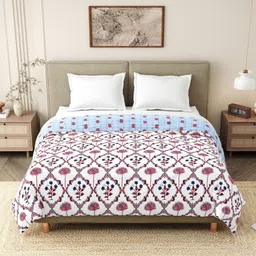 INDRA'S Red Floral Heavy Winter 150 GSM Quilt-picture-20