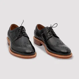 KOZASKO Goodyear Welted Classic Black Longwing Blucher Shoe-picture-12