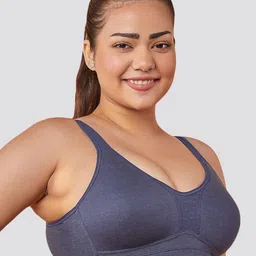 Maashie Pack of 2 Cotton Moulded Cups Non Padded Non Wired Everyday Bra image 3