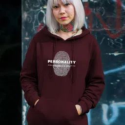 TOGS & TERRE Women Printed Hooded Oversized Sweatshirt image 1