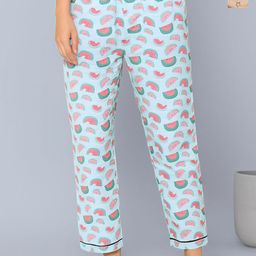 ETC Women Pack Of 2 Conversational Printed Mid-Rise Lounge Pants-picture-25