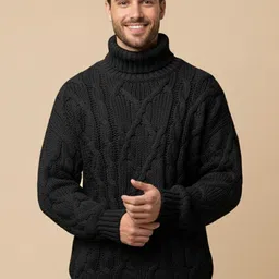 Mast & Harbour Men Cable Knit Pullover image 2