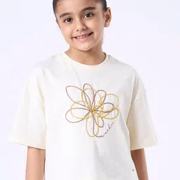 Ed-a-Mamma Kids Girls Cotton Printed Regular Fit T-shirt-image-63