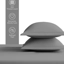 haus & kinder Grey 300 TC Pure Cotton Super King Bedsheet Set 2.75 m x 2.75 m image 5