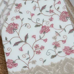 Soch Embroidered Silk Chiffon Unstitched Dress Material image 5