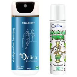 Qelica Set Of 2 Polar Mint & Hookah Punch Mouth Freshener Spray 10 g Each-image-7
