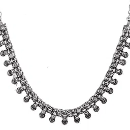 NAMAN ARTS Silver Plated Oxidised Statement Necklace image 5