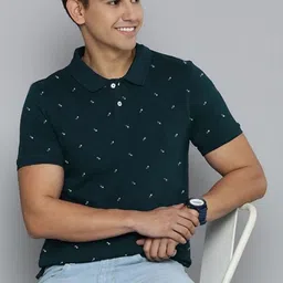 MERRIMENT Men Printed Polo Collar T-shirt-picture-13