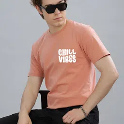 FALTU.CO Men Typography Printed Round Neck Pure Cotton Oversized T-shirt image 4