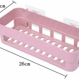 shrey Self Adhesive Wall Hanging BATHROOM floating Shelf (pack of 2) 1.50 Plastic Wall Shelf image 3