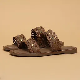 ERIDANI Women Embellished Open Toe Flats-picture-18
