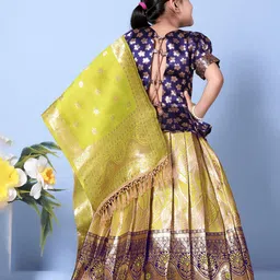 BAESD Girls Zari Ready to Wear Lehenga & Blouse With Dupatta image 2