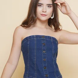 PUELLA Women Denim Casual Tube Top-picture-35