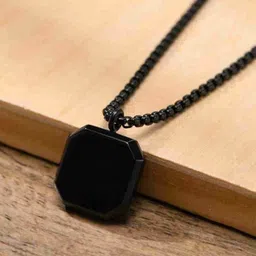 Teeragaj Stainless Steel Square Shaped Pendant With Chain-picture-19