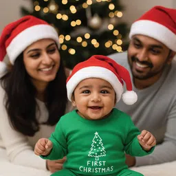 Zeezeezoo Kids First Christmas Printed Cotton Romper-picture-31