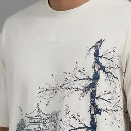 Louis Philippe Men Printed Raw Edge T-shirt image 5