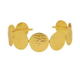 Beenth & Doneth Women Gold-Plated Textured Adjustable Bangle Style Bracelet-picture-24