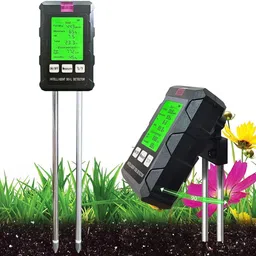Soil Meter 6 in 1 Probes for Moisture Temp PH Sunlight Soil Test Kit-image-29