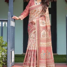 MAHARANI COUTURE Ethnic Motifs Printed Pure Cotton Saree image 5