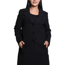 Hallinton Women Notched Lapel Collar Single-Breasted Overcoat-image-88