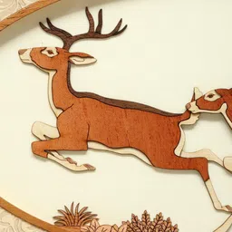 Exotic India Brown & Beige Wooden Carved Wall Art - 12In image 5