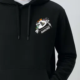 MaverIQ Men Graphic Printed Hooded Sweatshirt image 3