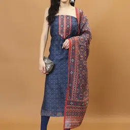 Meena Bazaar Printed Art Silk Unstitched Dress Material-picture-19