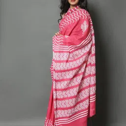 Pinkcity Trade World Geometric Printed Pure Cotton Saree-image-17