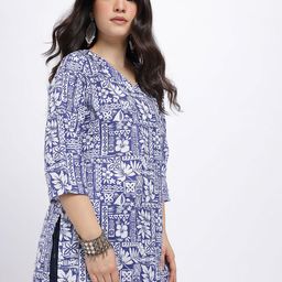Anouk Rustic Printed V-Neck Printed Kurti-picture-36