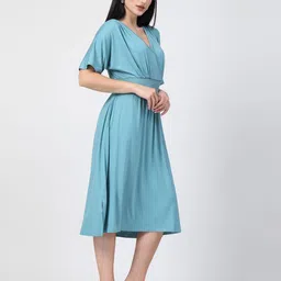 House Of Zelena Maternity Fit & Flare Midi Dress image 5