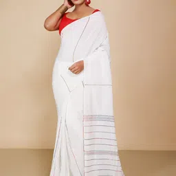 BENGAL HANDLOOM Striped Art Silk Taant Saree-image-50