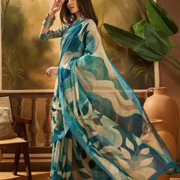 MANVAA Floral Saree image 3