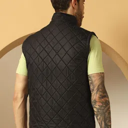 Metronaut Men Mock Collar Solid Gilet Jacket image 4