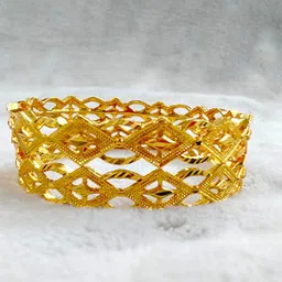 Vinayak enterprise Set Of 2 Gold-Plated Stones Studded Bangles image 3