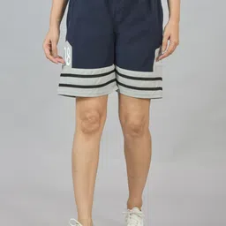 UNDERLOOP Unisex Striped Training or Gym Shorts-picture-30
