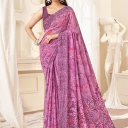 LeeliPeeri Designer Floral Poly Georgette Saree-picture-26