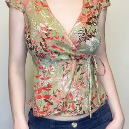 StyleCast x Revolte Women Floral Printed Wrap Crop Top-picture-11