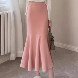 StyleCast Women Solid Casual Flared Midi A-Line Skirt-image-79