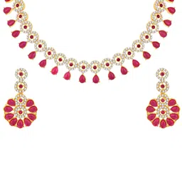 Atasi International Gold-Plated American-Diamond Studded Jewellery Set-picture-31