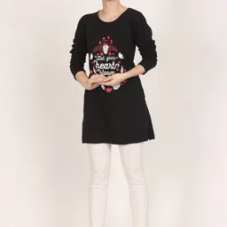 STYLE GRID Women Typography Printed Pockets 1 T-shirt image 2