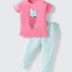Nite Flite Girls Printed Night suit-image-43