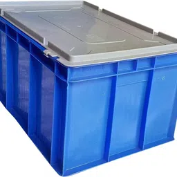 singhal Plastic Multipurpose Storage Container Crate with Lid 60x40x27 CM Bin Storage Box-picture-18