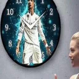 Babawill Multicoloured & Black Printed Contemporary Wall Clock image 5