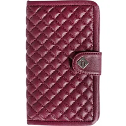 Nestasia Unisex Geometric Textured Quilted PU Passport Holder with Passport Holder image 1