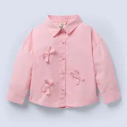 Ed-a-Mamma Girls Pink Solid Cotton Top-image-35