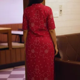 Chandbaali Women Ethnic Motifs Printed Regular Pure Cotton Kurta with Trousers image 5