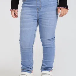 Hopscotch Girls Slim Fit Mid-Rise Stretchable Jeans-image-69