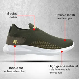 SCHOOZI Men Mesh Running Non-Marking Shoes image 4