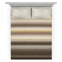 DDecor Brown & Grey Ethnic Motifs 144 TC Bedsheet with 2 Pillow Covers image 3